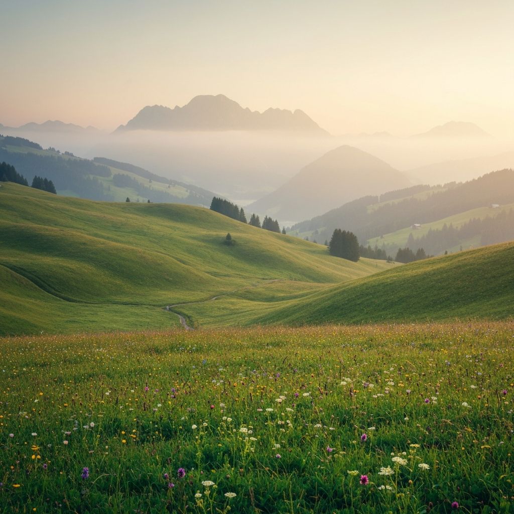 Sanfte alpine Wiesen