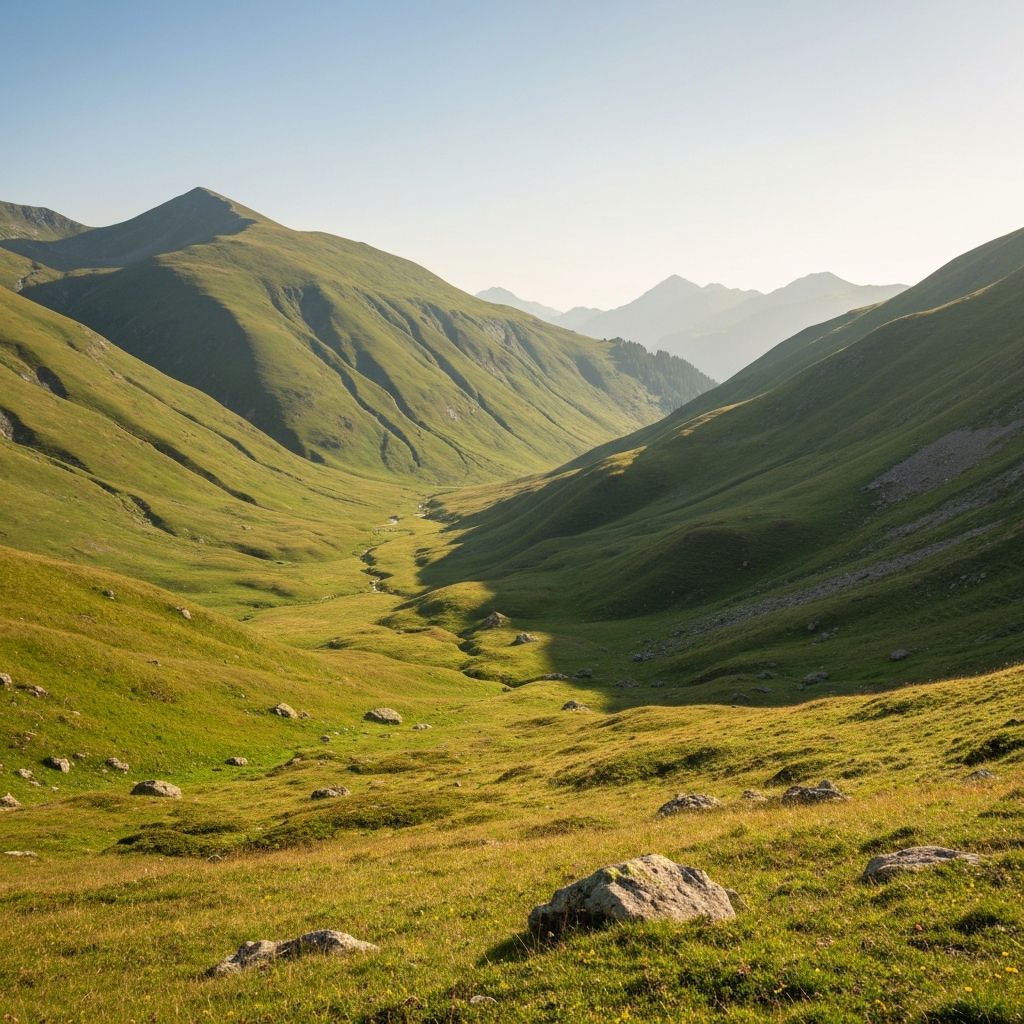Sanfte Berglandschaft